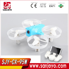 Venta caliente Cheerson TINY 80mm WiFi FPV con cámara de 0.3MP Racing Quadcopter RTF SJY-CX95W